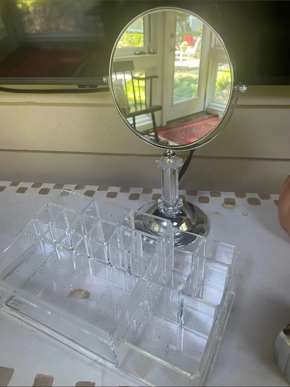 Magnifying Mirror and Acrylic Organizer